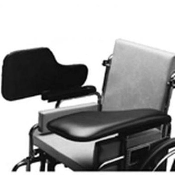 The Aftermarket Group Wheelchair Half Lap Tray, Black Padded Vinyl, Flip-Up Hardware, Right