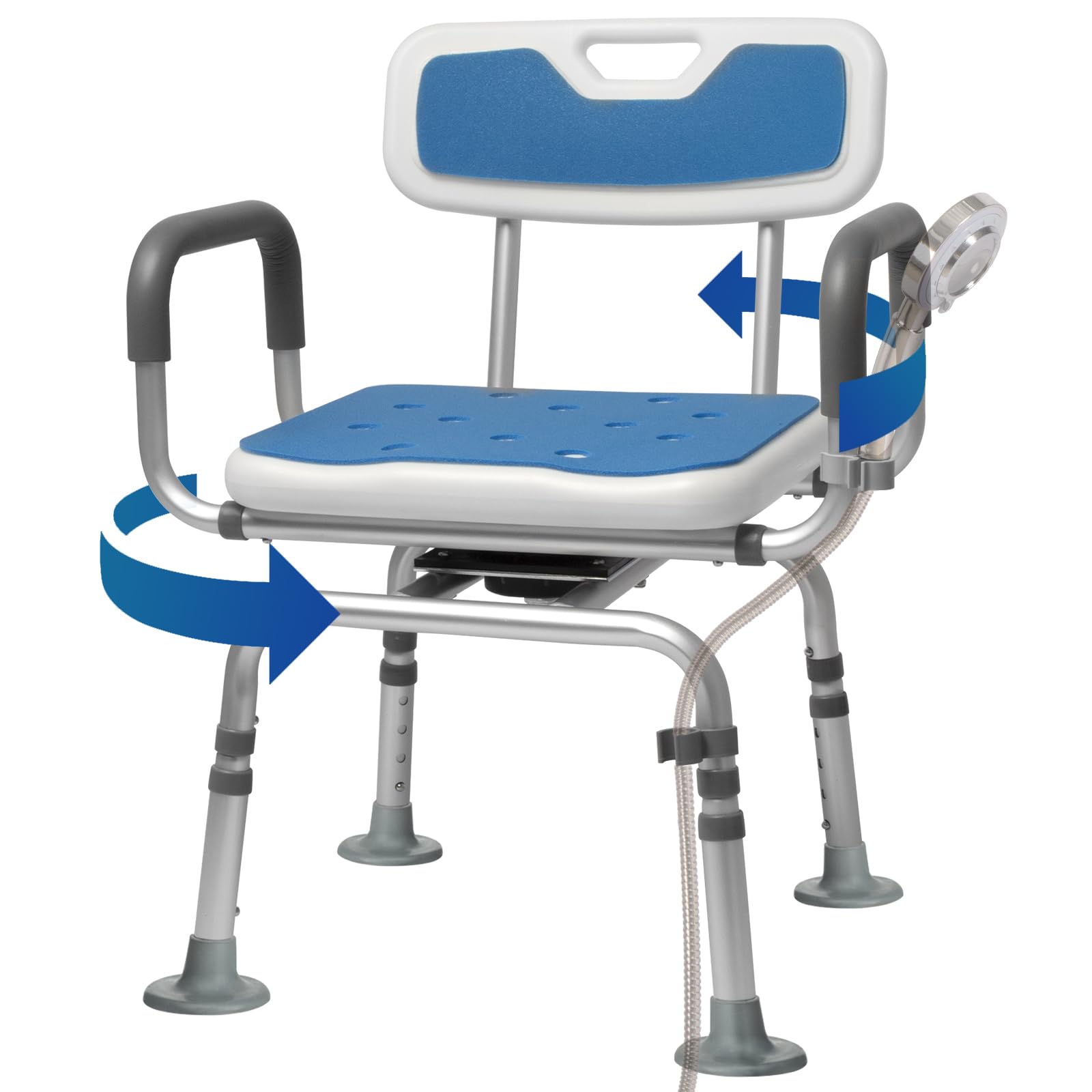 FinityPro 360° Swivel Shower Chair With Arms And Back