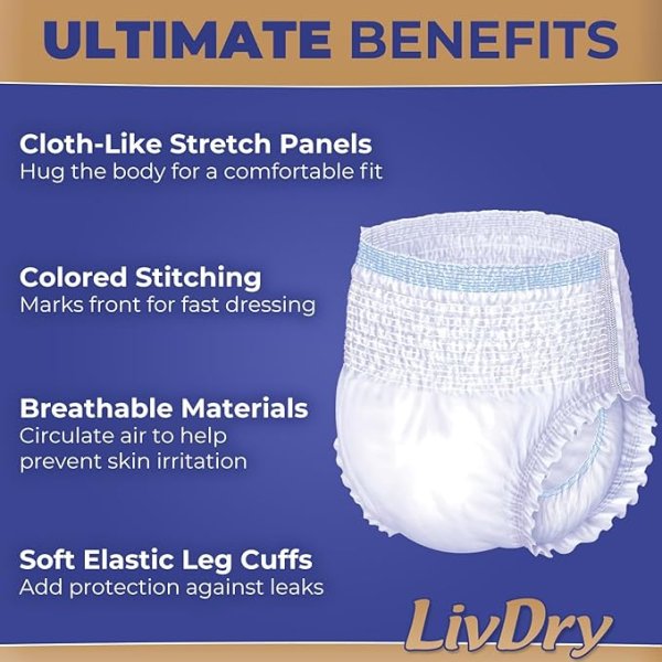 Liv Dry Ultimate Underwear Unisex 15 ct. - Image 2