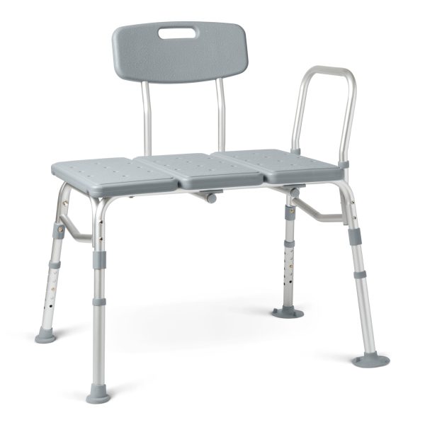 Medline Guardian Transfer Bench W/Adjustable Back Rest