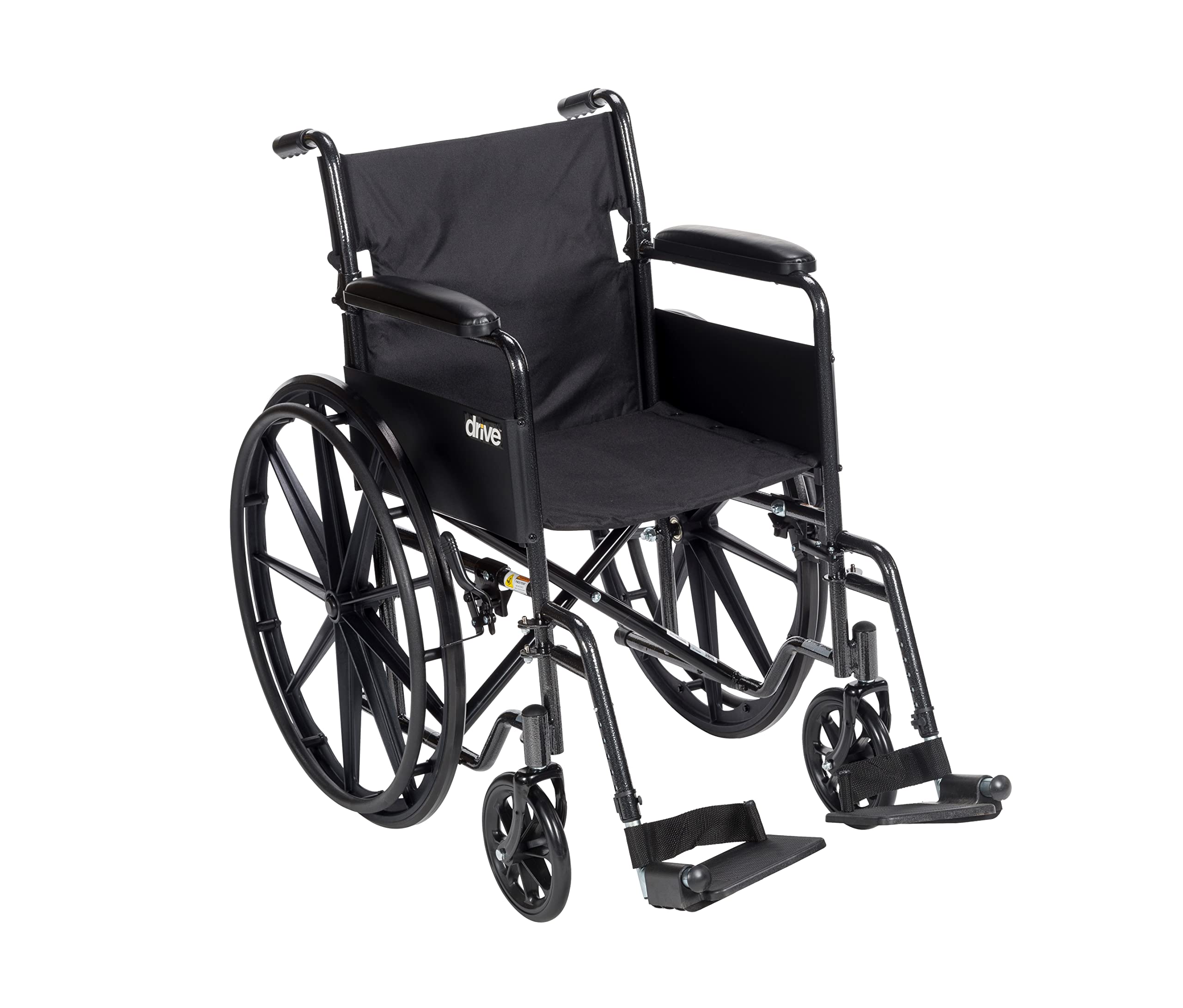 Drive Medical SSP118FA-SF Silver Sport 1 Folding Transport Wheelchair