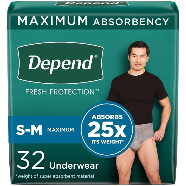 Depend Mens 25x Absorption S/M 32 ct.