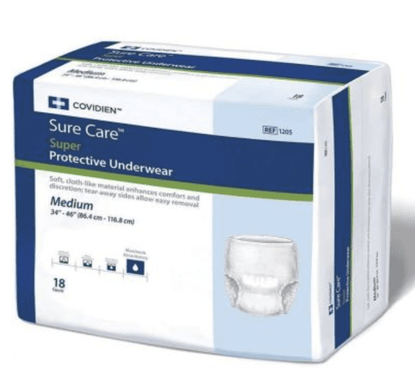 Covidin Sure Care Super Protective Underwear Unisex Medium 18 ct.