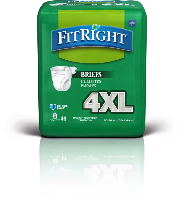 FitRight Briefs Unisex 4XL 8ct.