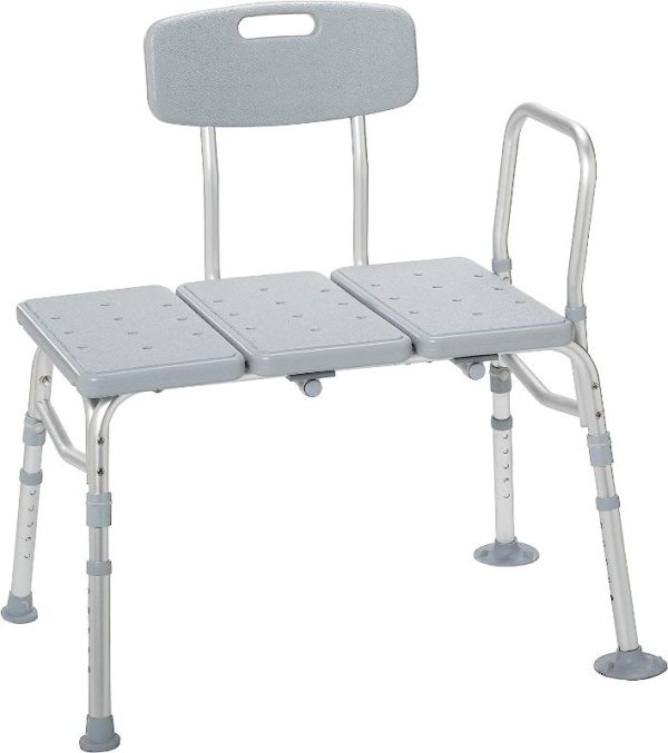 Drive Medical Transfer Adjustable Height Tub Bench With Backrest