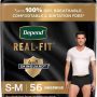 Depend Real Fit 4 in 1 Skinguard Men's S-M 28 ct.