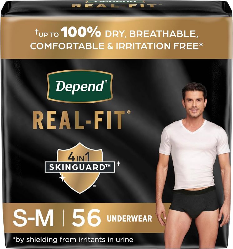 Depend Real Fit 4 in 1 Skinguard Men’s S-M 28 ct.