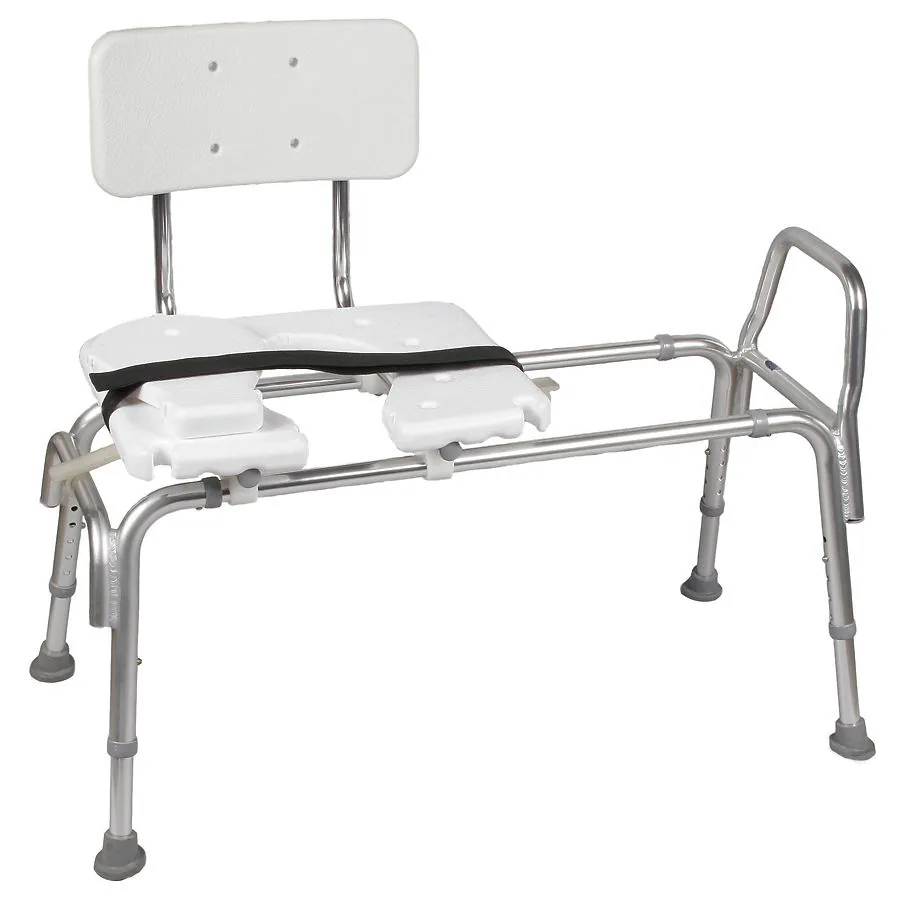 DMI Bariatric Heavy Duty Sliding Transfer Bench With Cut Out Seat