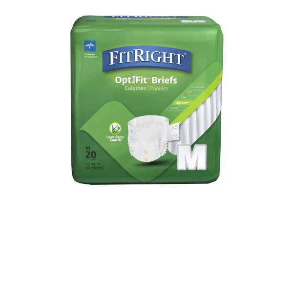 FitRight Unisex Briefs M 20 ct.