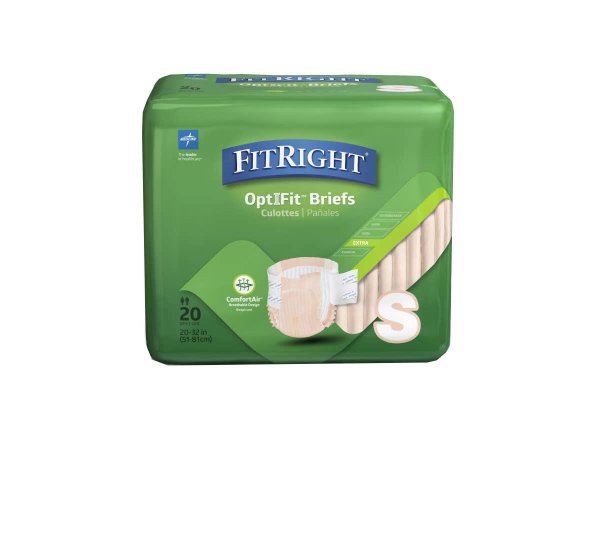 FitRight Unisex Briefs S 20 ct.