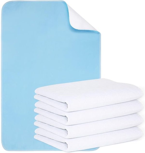 Mancosi Reusable Incontinence Pads 18"X24", 4 Pack