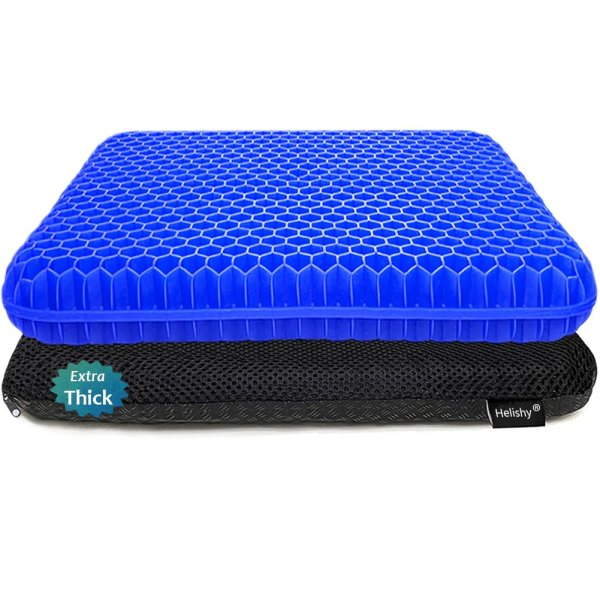 Helishy Extra Thick Gel Seat Cushion Black