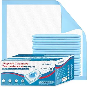 Steadfast Care Disposable Bed Pads 36 x 36 Incontinence Pads for Adults 25 Pack