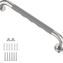 Zepolu SUS304 Stainless Steel Safety Shower Bars W/Gray Anti-Slip Rubber Grip