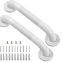 Rackickyer Shower Grab Bar, 2 Pack 12 Inch White Bathroom Grab Bar, 1.25" Diameter