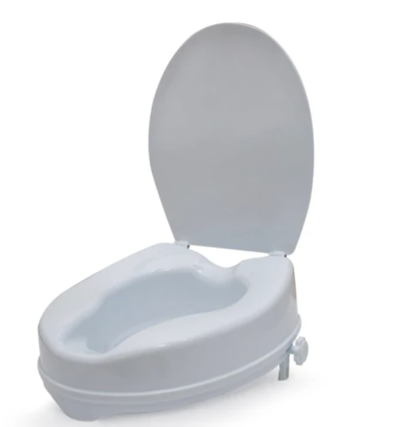 Dr Maya 4 inch Raised Toilet Seat with Lid