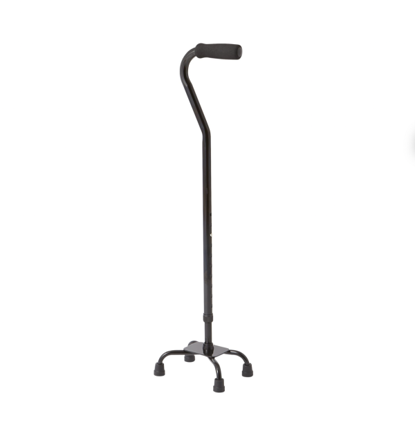 Medline Aluminum Quad Cane with Small Base for Balance