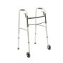 Medline Two-Button Folding Walker, 5 Inch Wheels