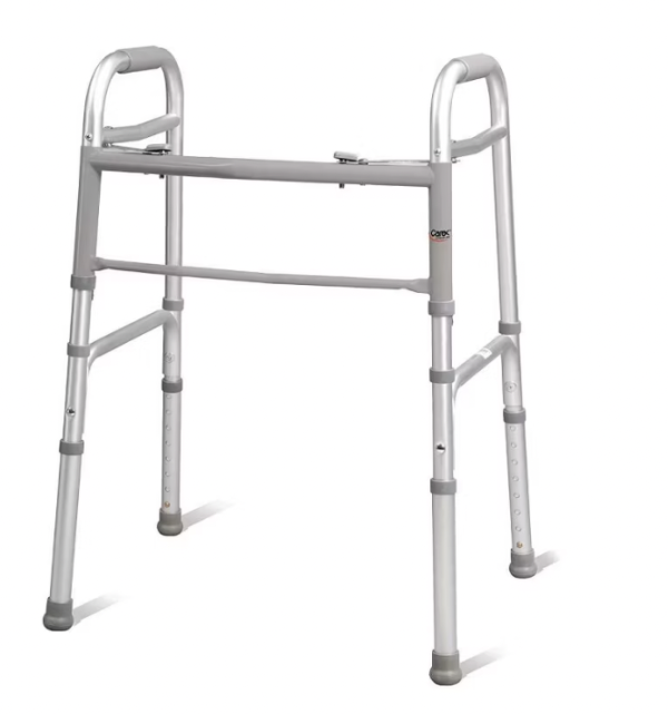 Carex Health Brands Folding Walker (Weighs 6 Pounds), Silver