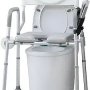 ELENKER 4-in-1 Raised Toilet Seat with Armrests and Backrest