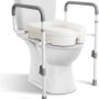 WeHwupe Raised Toilet Seat With Handles For Elderly