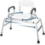 Sangohe Shower Chair for Inside Shower, Sliding Shower Chair, Tub Transfer Bench with 360 Swivel Seat