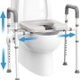 Agrish Raised Toilet Seat With Handles 500 lbs Capacity