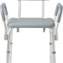 Medline Shower Chair with Backrest and Padded Armrests - 350 lb. capacity