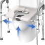 Raised Toilet Seat with Handles, Fit Any Toilet, 400 lbs