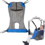Patient Full Body Mesh Lift Sling with Commode Opening for Safe and Easy Patient Transfer 500lb Weight Capacity