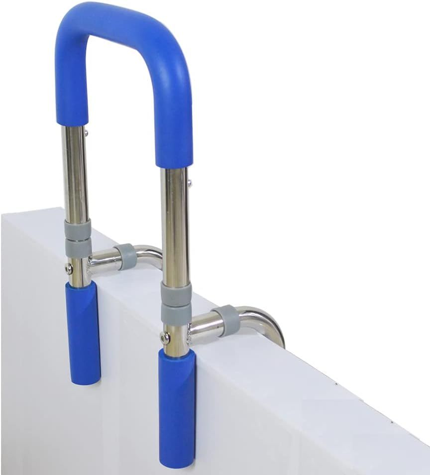 Anti-Slip Bathtub Grab Bar Safety Bar for Seniors and Handicap – for Assistance Getting in and Out of Tub, Easy to Install on Most Tubs